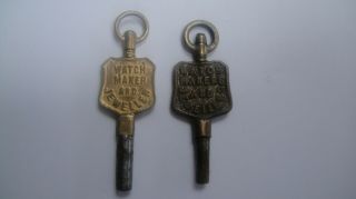 2 X Antique Advertising Pocket Watch Key One Is Size 11
