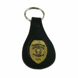 Security Enforcement Officer Badge Seo Guard Leather Key Fob Tag Chain Ring