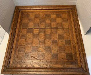 Antique Wooden Chess Board And Peices