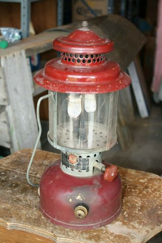 Vintage AGM American Gas Machine Lantern,  Albert Lea,  MINN. ,  Maroon High Dome? 4