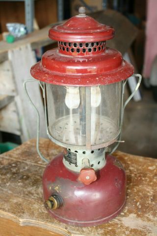 Vintage AGM American Gas Machine Lantern,  Albert Lea,  MINN. ,  Maroon High Dome? 5