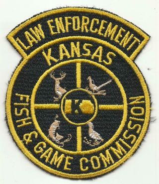 Kansas Ks Police Fish And Game Wildlife Ranger Warden Nature Natural Patch Old