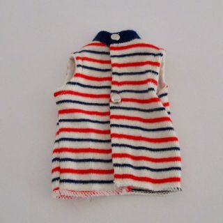 Furga Alta Moda Italy doll clothes shirt striped red white black top vintage 2