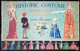 Uncut Paper Doll Book Historic Costumes Of The Us/england - Whitman 1934 Dixon