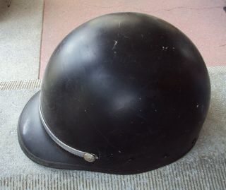 Vintage Bell Toptex Motorcycle Helmet Shorty Half W/ Visor Police
