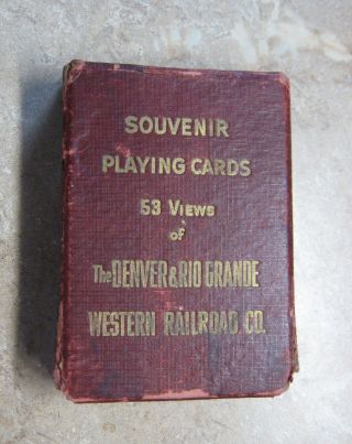 Antique Western Railroad Co Souvenir Playing Cards Denver & Rio Grande