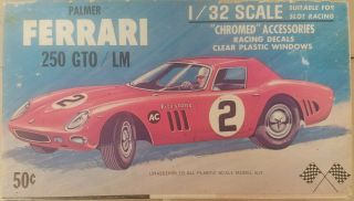 Cool Vintage Palmer Ferrari 250 Gto / Lm 1:32 Model Car / Slot Car Kit Unbuilt