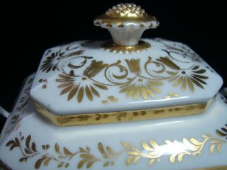 AN ANTIQUE FRENCH PORCELAIN PAINTED SUGAR BOX & COVER. 2
