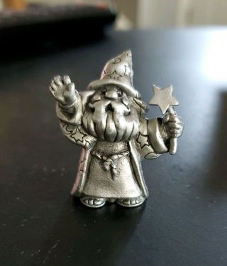 Hudson Fine Pewter Wizard Figure 1 1/2 "