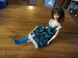 Vintage Barbie Doll - Mod Era Brunette Hair Fair Barbie On Tnt Body