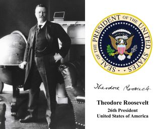 Theodore Teddy Roosevelt 26th President Presidential Seal 11 X 14 Photo Picture