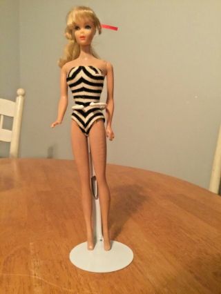 Vintage Ponytail Barbie Doll Blonde In Swim Suit