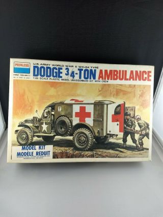 Antique Vintage Ww Ii Wc - 54 Peerless Dodge 3/4 Ton Ambulance No.  3511 1/35 Scale