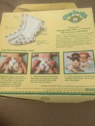 Vintage 1984 Cabbage Patch Kids Doll Disposable Diapers Includes Only 3 Diapers 3