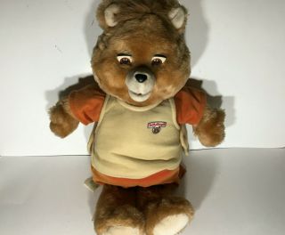 Vintage 1985 Teddy Ruxpin Talking Bear Worlds Of Wonder Plush Toy.