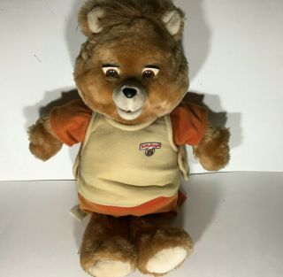 Vintage 1985 Teddy Ruxpin Talking Bear Worlds Of Wonder Plush Toy. 2