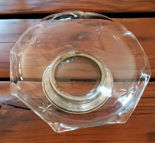 Wallace Glass And Sterling Silver Candy Dish Bowl With Star Design - A - 92