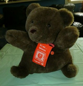 Vintage 1985 Spinoza Therapy (autism) Bear Speaks From The Heart