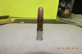 Antique Elam Fisher Type Duck/goose Call Tongue Pincher Wood W/tin Trumpet