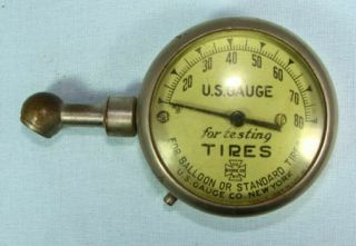 Antique Us Gauge Co.  Ny Tire Pressure Gauge For Balloon Or Standard Tires W/case
