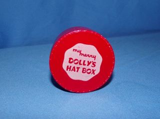 Vintage My Merry Dolly’s Hat Box Red Perfect For 8” Size Doll Hats Euc