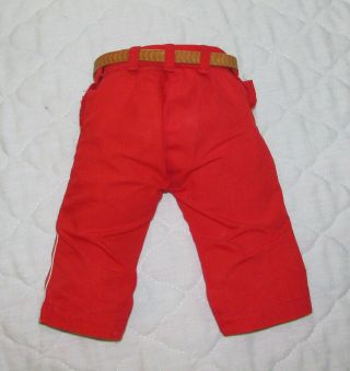 Vintage Terri Lee Doll Western Cowboy Outfit Red Shirt & Pants Belt Tagged 1950s 7