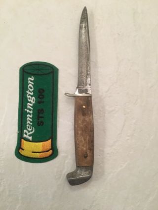 Very Old Vintage Case Hunting Knife And Remington Shooters Patch
