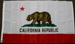 3x5 Nylon California State Flag Ca Republic Banner F324
