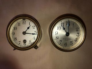 Two (2) 1920s Travel/auto/car Clock - Parts/repair/restore/antique -