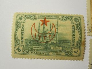 antique Turkey Ottoman stamps 1916 375 376 397 375 706 2