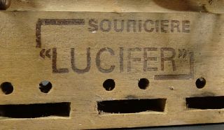Antique French LUCIFER Souriciere Catch Mouse Rat Trap Fly Swatter Wooden 5