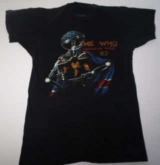 Vintage 1982 The Who American Tour Rock Music Concert Tshirt Usa Medium