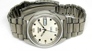 Seiko Sport Automatic Men,  S Steel Vintage White Dial Made Japan Watch Run Order
