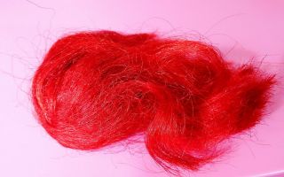 Vintage Barbie Red Color Magic Wig