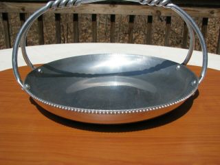 Buenilum Vintage Twisted Aluminum Handled Basket / Serving Dish.  Stamped