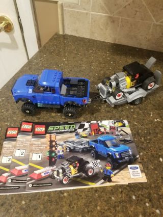 Lego 75875 Speed Champions Ford F - 150 Raptor & Ford Model A Hot Rod Retired 100