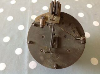 Antique French Barrel Clock Movement 80mm For Spare Parts