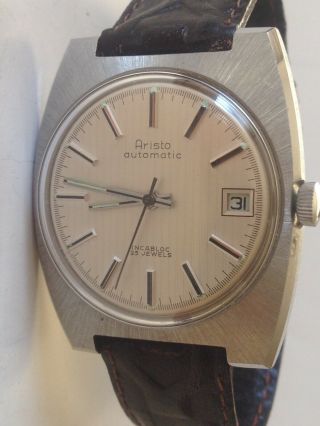 Vintage 1970s Aristo Automatic Men ' s Wrist Watch Well 2