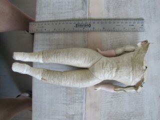 Antique Doll Parts 12 Inch Extremely Old Doll Body With Replacement Arms