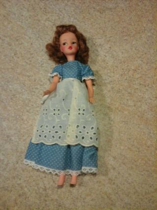 Vintage 1960s Ideal Tammy Doll Reddish Brown Hair 12” Tall Bs - 12 Vgc