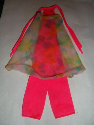 Vintage Barbie Pink Halter Jumper With Tie On Skirt 9966