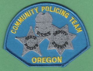Oregon State Community Policing Team Police Patch