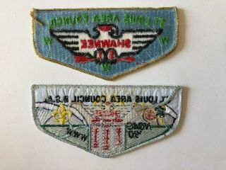 Shawnee Lodge 51 S6b F8 1990 NOAC flap patches Order of the Arrow St Louis 2