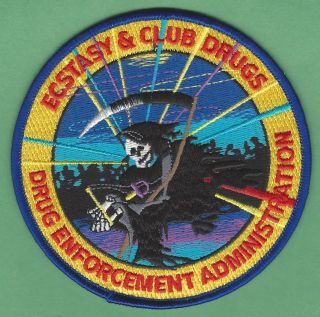 Dea Drug Enforcement Administration Ecstacy & Club Drugs Unit Police Patch