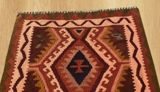 Hand Knotted Vintage Traditional Turkish Wool Kilim Area Rug 4.  5 x 3.  0 FT (3935) 5