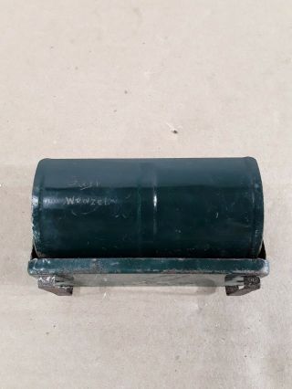 Vintage BOB - BET Tin Belt Bait Box for Handy Fishing Worms Millwaukee Wisconsin 3
