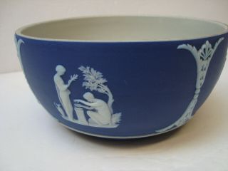 Antique Wedgwood Dark Blue Jasperware JasperDip 19th Century Open Bowl 7