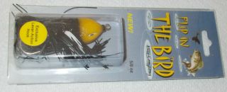 NOS - FLIP IN THE BIRD LURE ON CARD - WEEDLESS SURFACE LURE - UNUSUAL - RARE COLOR 2