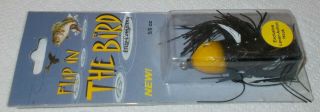 NOS - FLIP IN THE BIRD LURE ON CARD - WEEDLESS SURFACE LURE - UNUSUAL - RARE COLOR 3