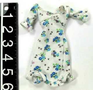 Barbie Vintage Clothes White Floral Dress Tagged